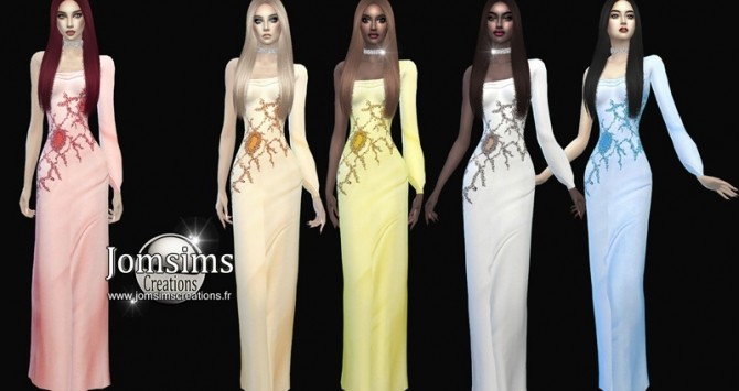 Sims 4 Elvilla dress at Jomsims Creations