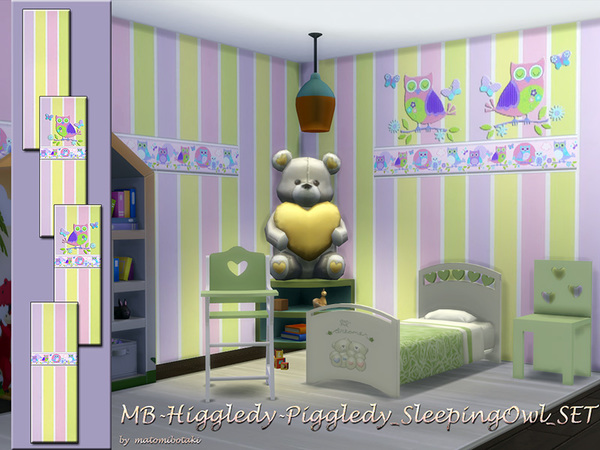 Sims 4 MB Higgledy Piggledy Sleeping Owl SET by matomibotaki at TSR