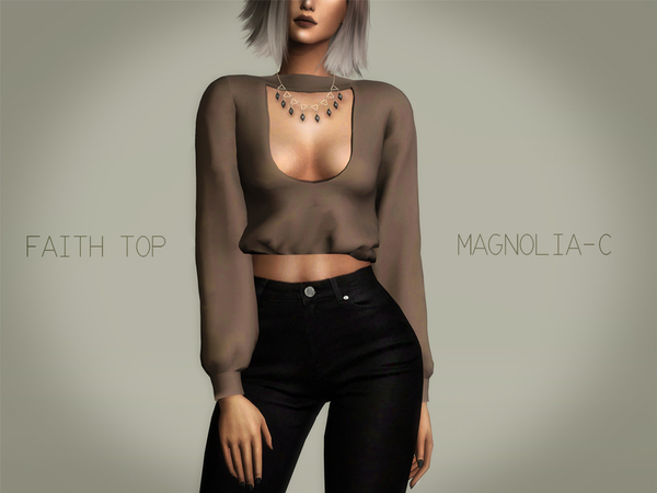 Sims 4 Faith Top by Magnolia C at TSR