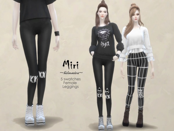 Sims 4 MIRI Female Leggings by Helsoseira at TSR