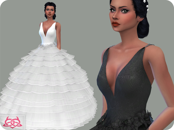 Sims 4 Wedding Dress 16 by Colores Urbanos at TSR