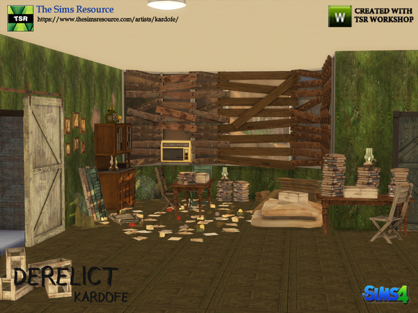 Sims 4 Derelict set by kardofe at TSR