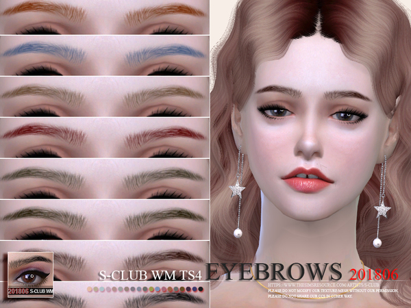 Sims 4 Eyebrows 201806 by S Club WM at TSR