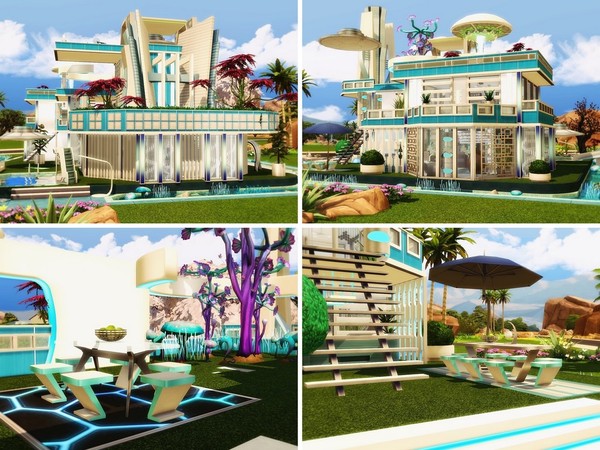 Sims 4 Into The Future house by MychQQQ at TSR