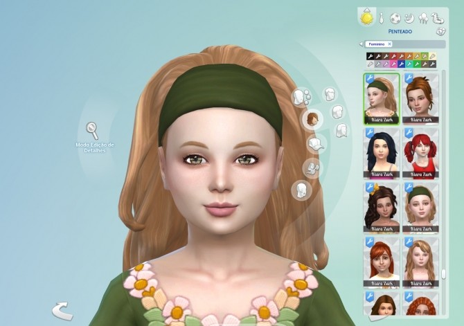 Sims 4 Long Wavy Bandana Hair for Girls at My Stuff
