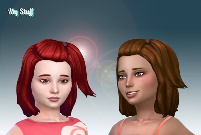 Melanie Hair V2 for Girls at My Stuff » Sims 4 Updates