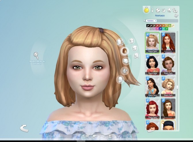 Sims 4 Melanie Hair V2 for Girls at My Stuff