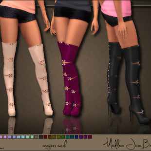 Overknee Boots at Amberlyn Designs » Sims 4 Updates