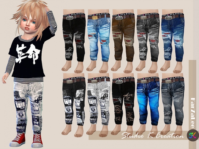 Giruto42 Slim fit jeans for toddler at Studio K-Creation » Sims 4 Updates