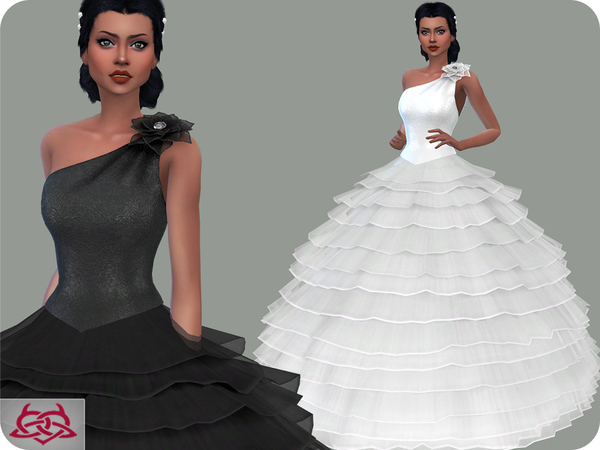 Sims 4 Wedding Dress 14 by Colores Urbanos at TSR