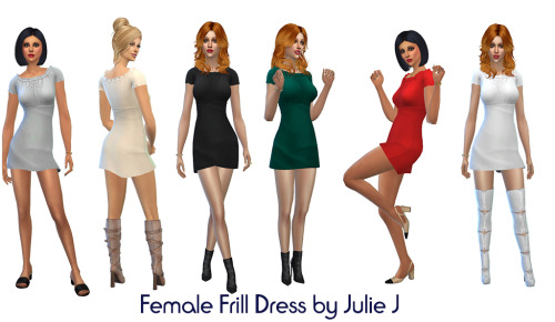 Sims 4 Frill dress at Julietoon – Julie J
