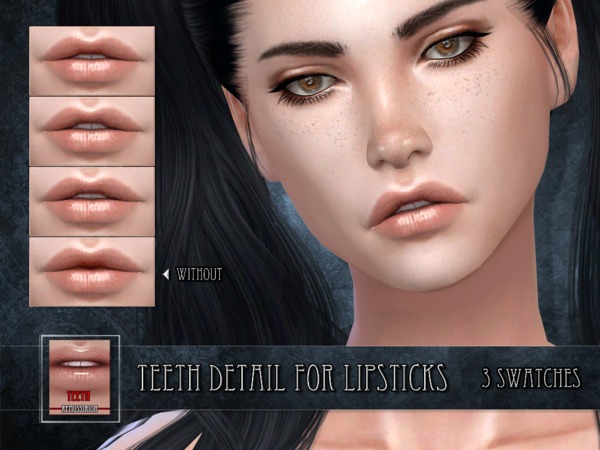 Sims 4 Teeth for Lipsticks by RemusSirion at TSR
