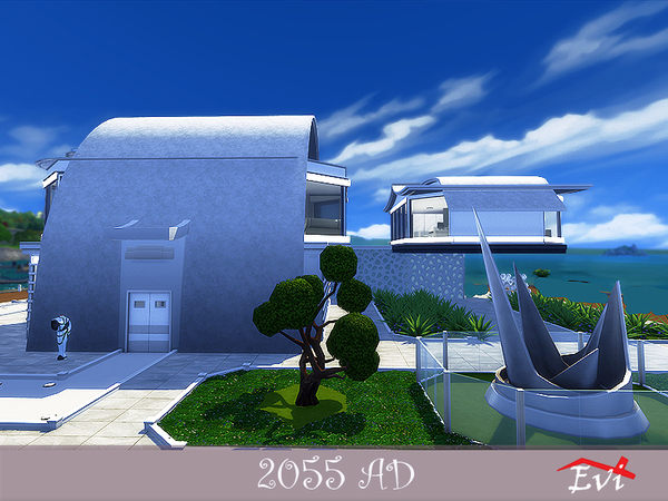 Sims 4 2055 A.D. house by evi at TSR