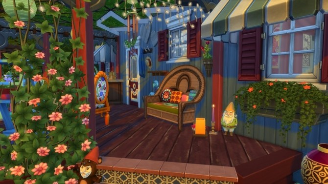 Sims 4 Bohemian cabin for sims artist by Moscowlyly at Mod The Sims