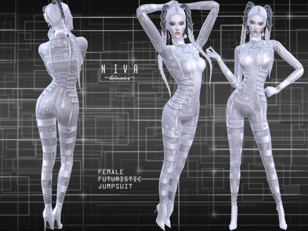 Sims 4 NIVA Futuristic Jumpsuit FM by Helsoseira at TSR