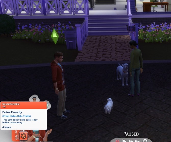 Sims 4 Hates Cats/Dogs/Pets Traits by GoBananas at Mod The Sims