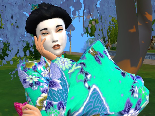 Sims 4 Geisha Mask V1 by Sims4D at TSR