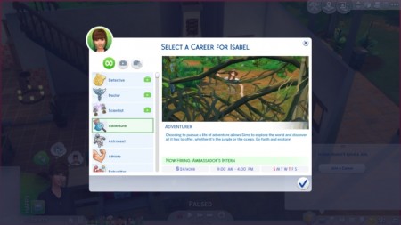 Adventurer Career by GoBananas at Mod The Sims
