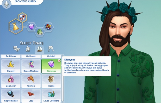 Dionysus Trait by PurpleThistles at Mod The Sims » Sims 4 Updates