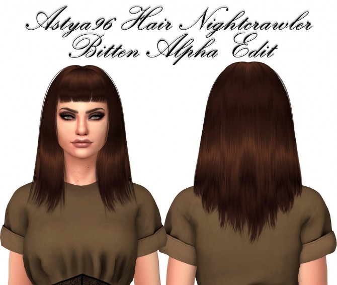 Sims 4 Nightcrawler Bitten Hair Alpha Edit at Astya96