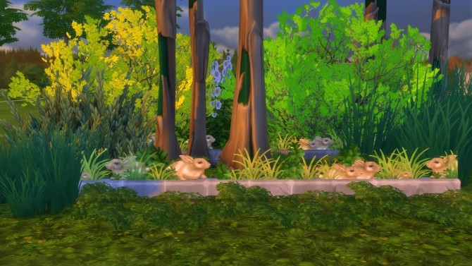 Sims 4 Bunny Garden Walls by Snowhaze at Mod The Sims