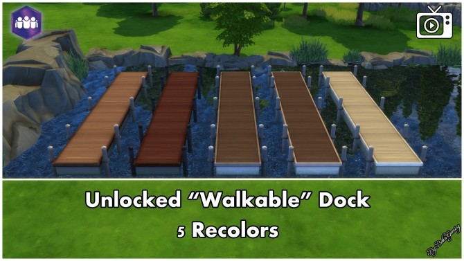 Sims 4 Unlocked Walkable Dock by Bakie at Mod The Sims