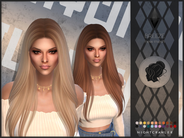 Sims 4 Breeze hair by Nightcrawler at TSR