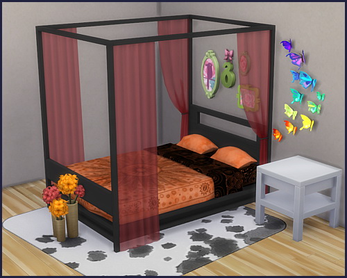 Sims 4 Bed frame Himmelbett at CappusSims4You