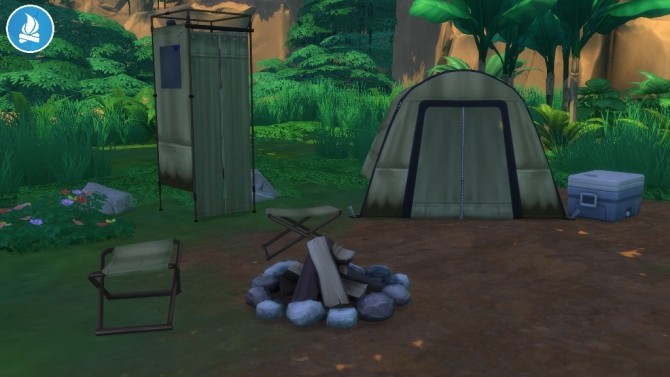Sims 4 Jungle Rustic Style Outdoor Objects by Sri at Mod The Sims