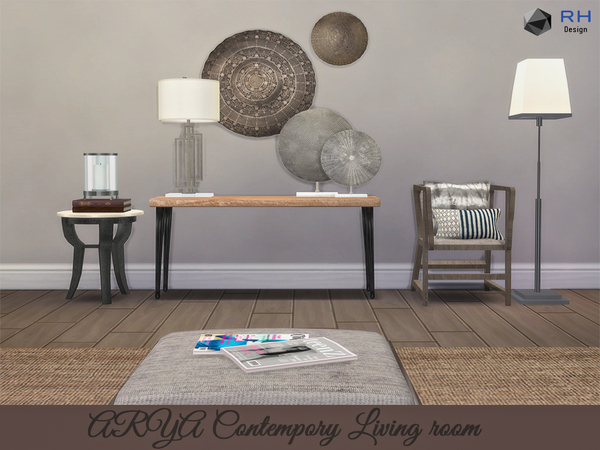 Sims 4 ARYA Contemporary Living room by RightHearted at TSR
