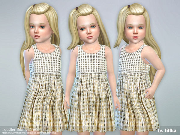 Sims 4 Toddler Bonny Dress by lillka at TSR