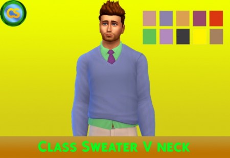 Class Sweater V Neck by cepzid at SimsWorkshop