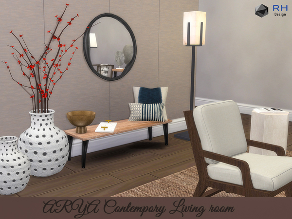 Sims 4 ARYA Contemporary Living room by RightHearted at TSR