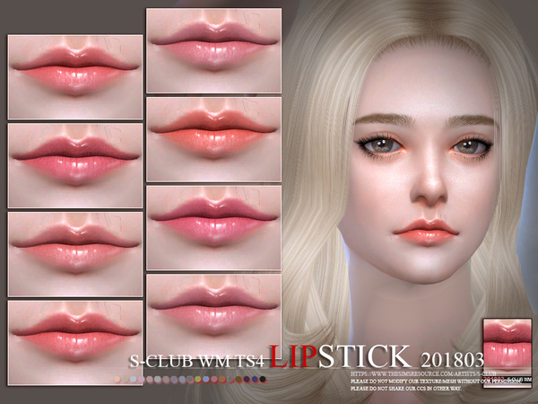 Sims 4 Lipstick 201803 by S Club WM at TSR