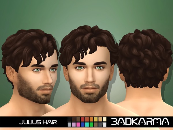 Sims 4 Julius Hair by BADKARMA at TSR