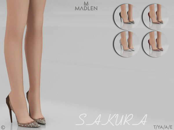 Sims 4 Madlen Sakura Shoes by MJ95 at TSR