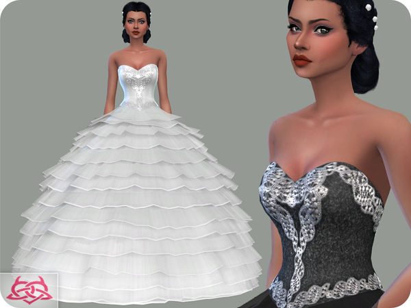 Sims 4 Wedding Dress 13 by Colores Urbanos at TSR