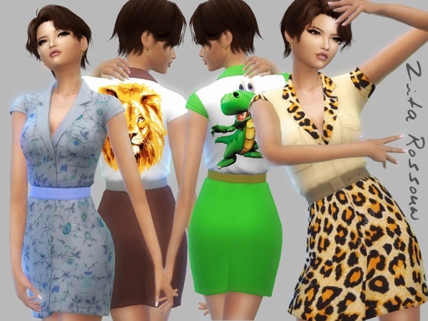 Sims 4 Jungle Fun Fashion by ZitaRossouw at TSR