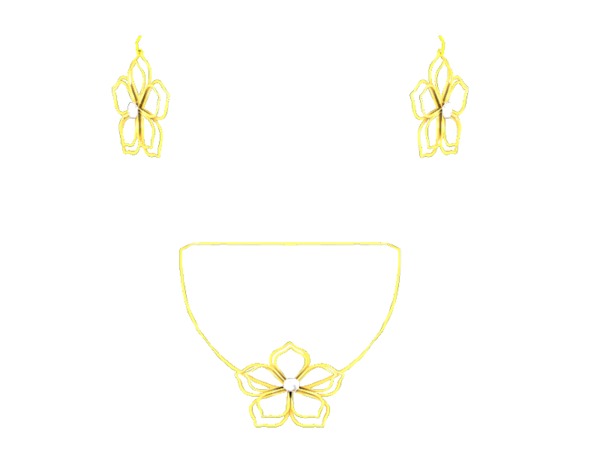 Sims 4 Golden Flower Jewelry by ladyfancyfeast at TSR