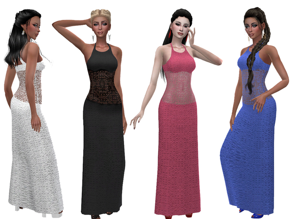 Sims 4 Solange dress by Simalicious at TSR