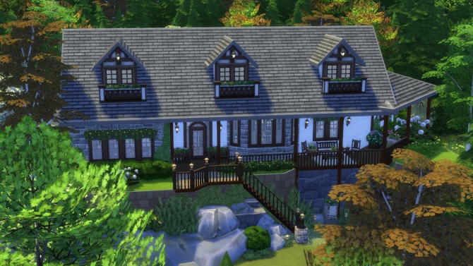 Country Home with a Modern Twist by rayunemoon at Mod The Sims » Sims 4 ...