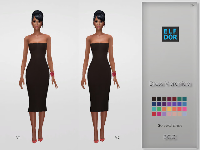 Sims 4 Veronica dress at Elfdor Sims