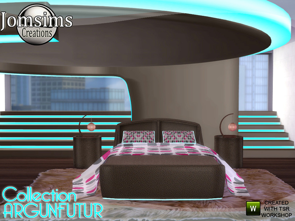 Sims 4 Argunfutur bedroom led and reflections by jomsims at TSR