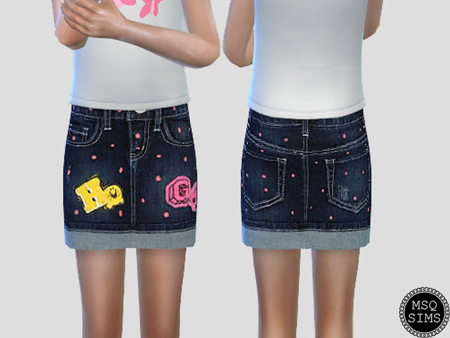 Sims 4 Silvian Skirt at MSQ Sims
