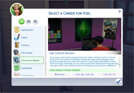 Sims Forever Modder Career by PurpleThistles at Mod The Sims