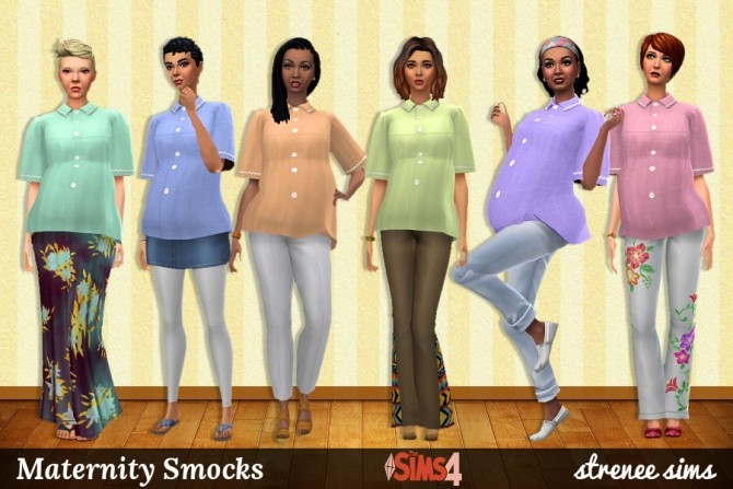 Sims 4 Maternity Smocks at Strenee Sims