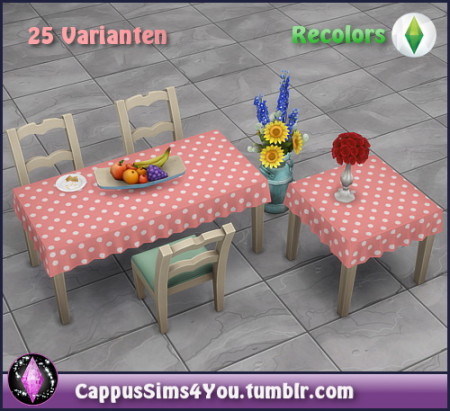 Anna tablecloths set at CappusSims4You