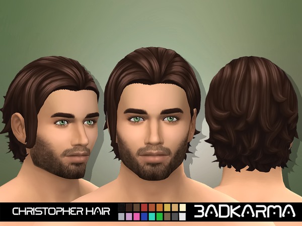 Sims 4 Christopher Hair by BADKARMA at TSR