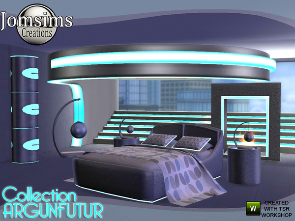 Sims 4 Argunfutur bedroom led and reflections by jomsims at TSR