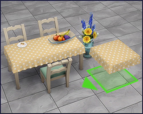 Sims 4 Anna tablecloths set at CappusSims4You